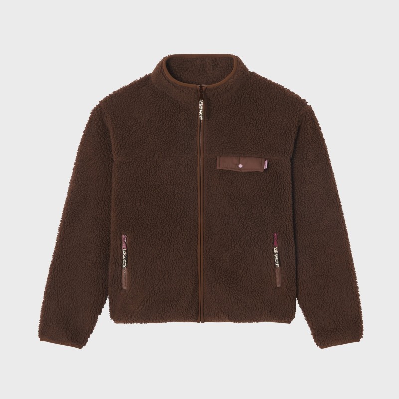 Sherpa-Jacke, maroon