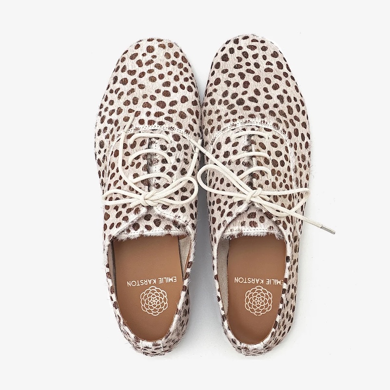 Derbies aus Leder im Richelieu-Stil - TAUPE