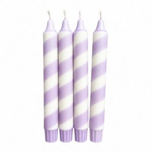 Dip Dye Kerzen Swirl | Flieder