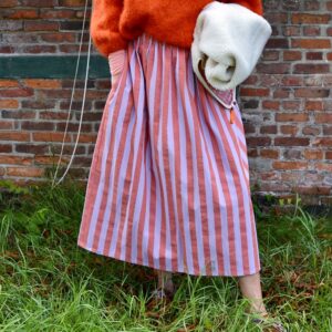 Maxirock stripes lavender/orange
