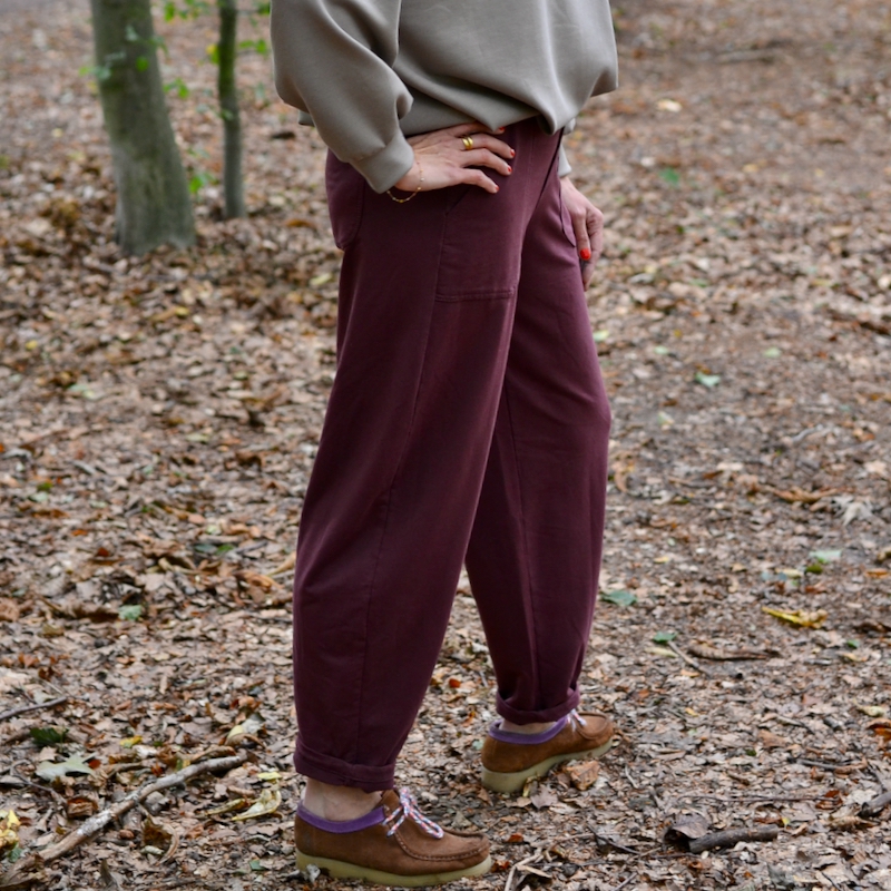 Barrel Fit Sweathose, Farbe bordeaux (36-40) – Bild 2