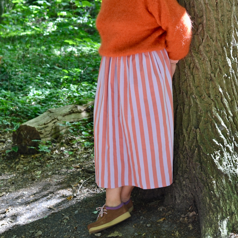 Maxirock stripes lavender/orange – Bild 2