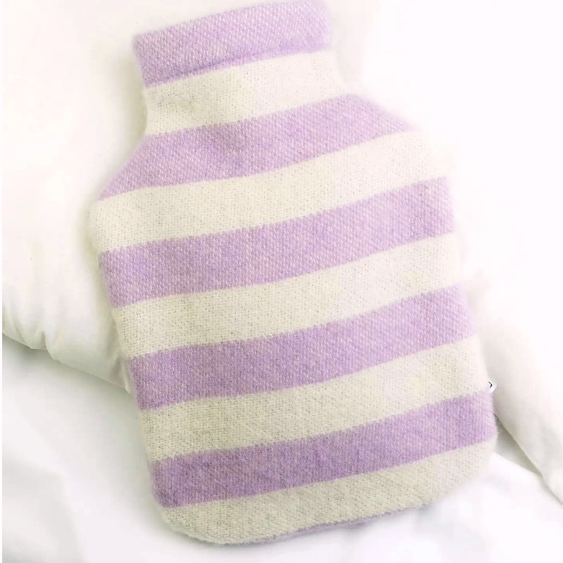Wärmflaschenbezug STRIPES lavender / off white