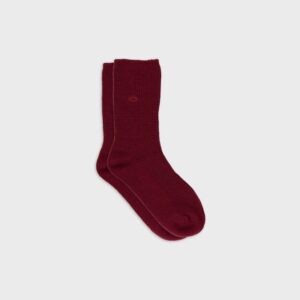 Wollsocken mit Angora, aubergine