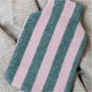 Wärmflaschenbezug STRIPES greenstone / rose