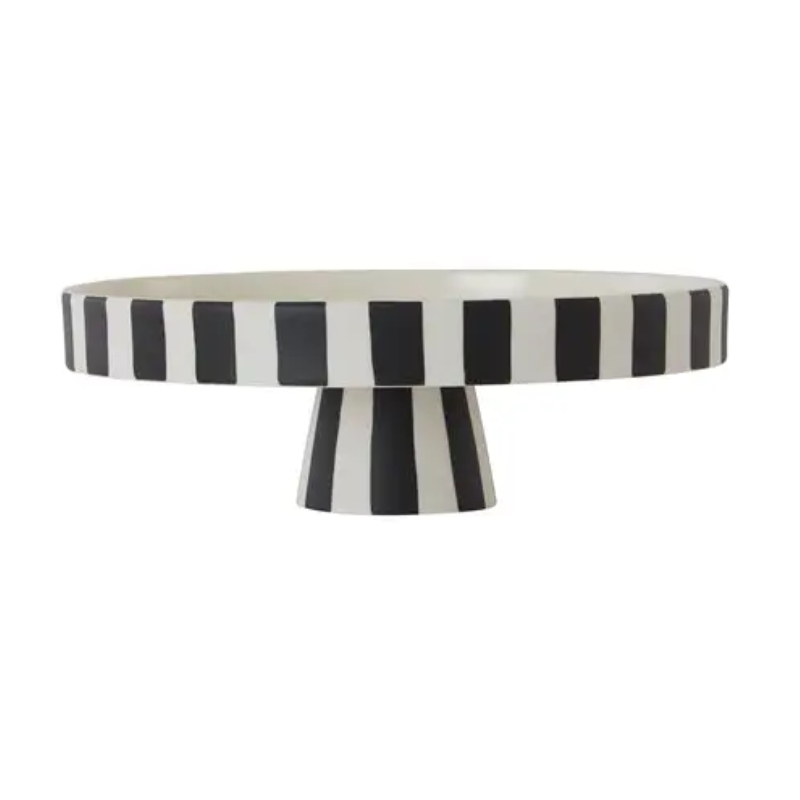 Toppu-Tablett schwarz/weiss, ø 27 cm