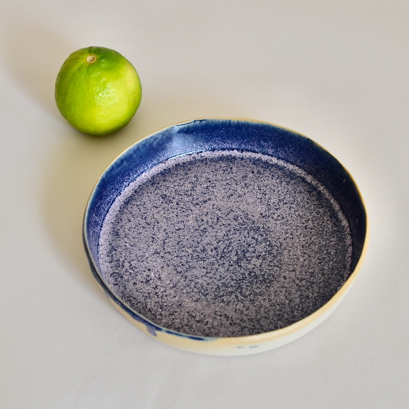 #25 Keramikteller mit Glasur blueberry 15 cm ø