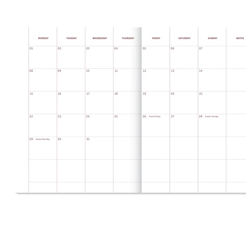 A-Planner Tagebuch 2027 – Rosa Leinen – Bild 3