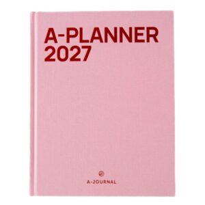 A-Planner Tagebuch 2027 – Rosa Leinen