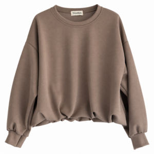 Ballon Kurzarm-Shirt, Farbe beige