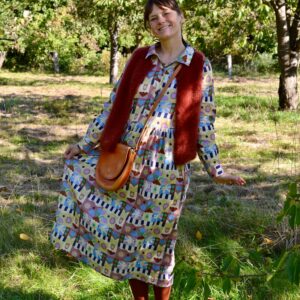 Maxikleid "fall bird" by Charlotte priou