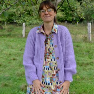 Mohair Strickjacke, Farbe vibrant lavender