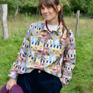 Bluse "fall bird" by Charlotte Priou