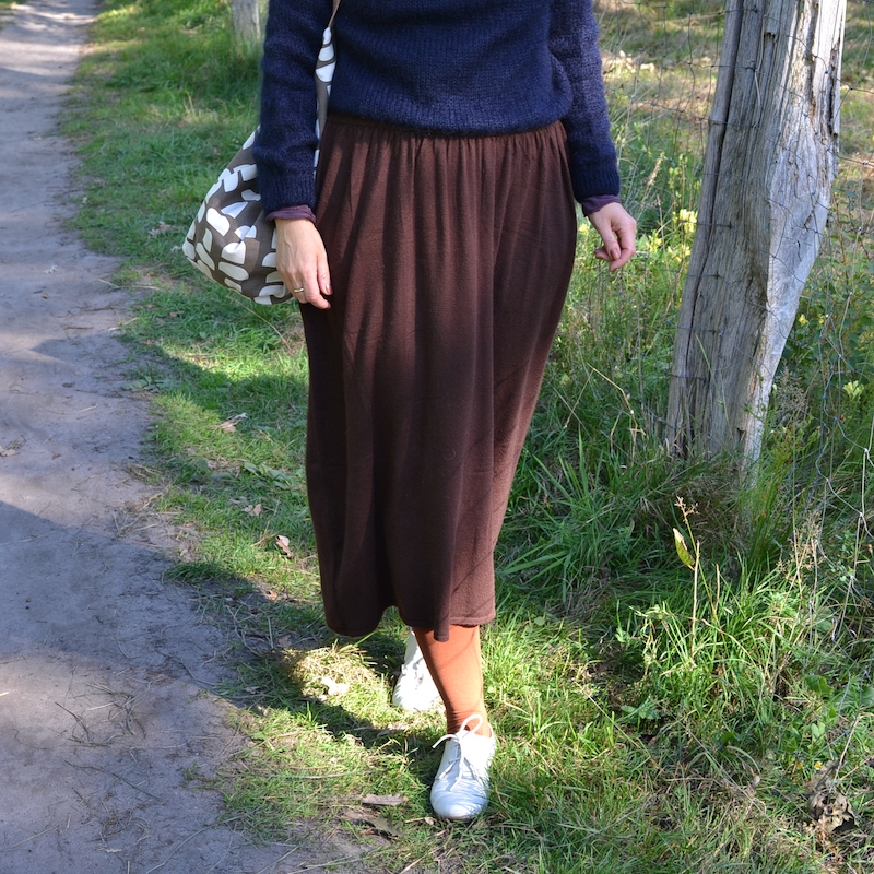Fließender Strickrock aus Viskose, choco – Bild 2