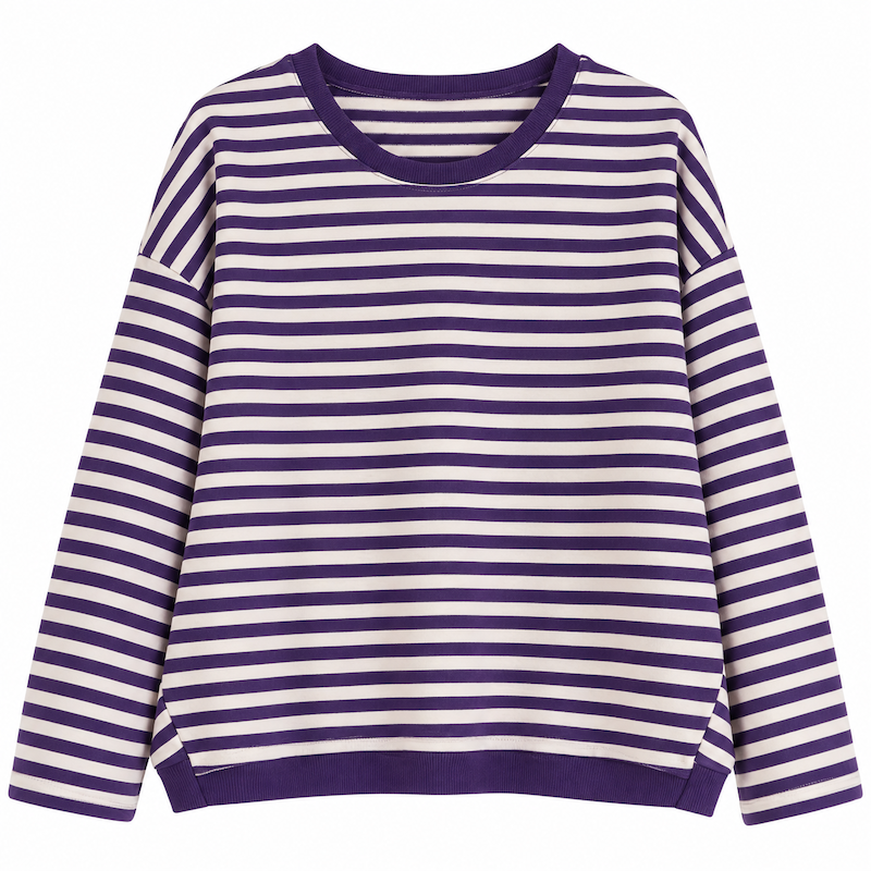 Langarm-Ringelshirt, Farbe white/blueberry