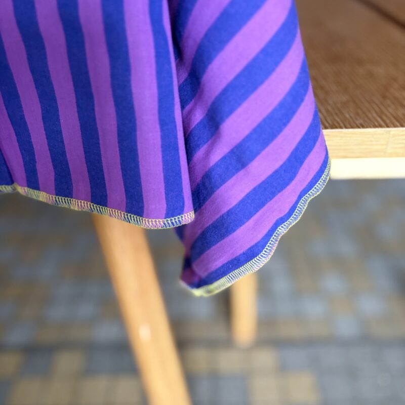 Tischdecke kobalt/lila gestreift – Bild 2