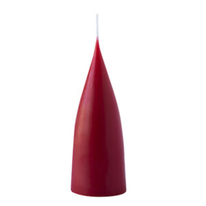 cone shaped candle, 16 cm, Farbe dark red